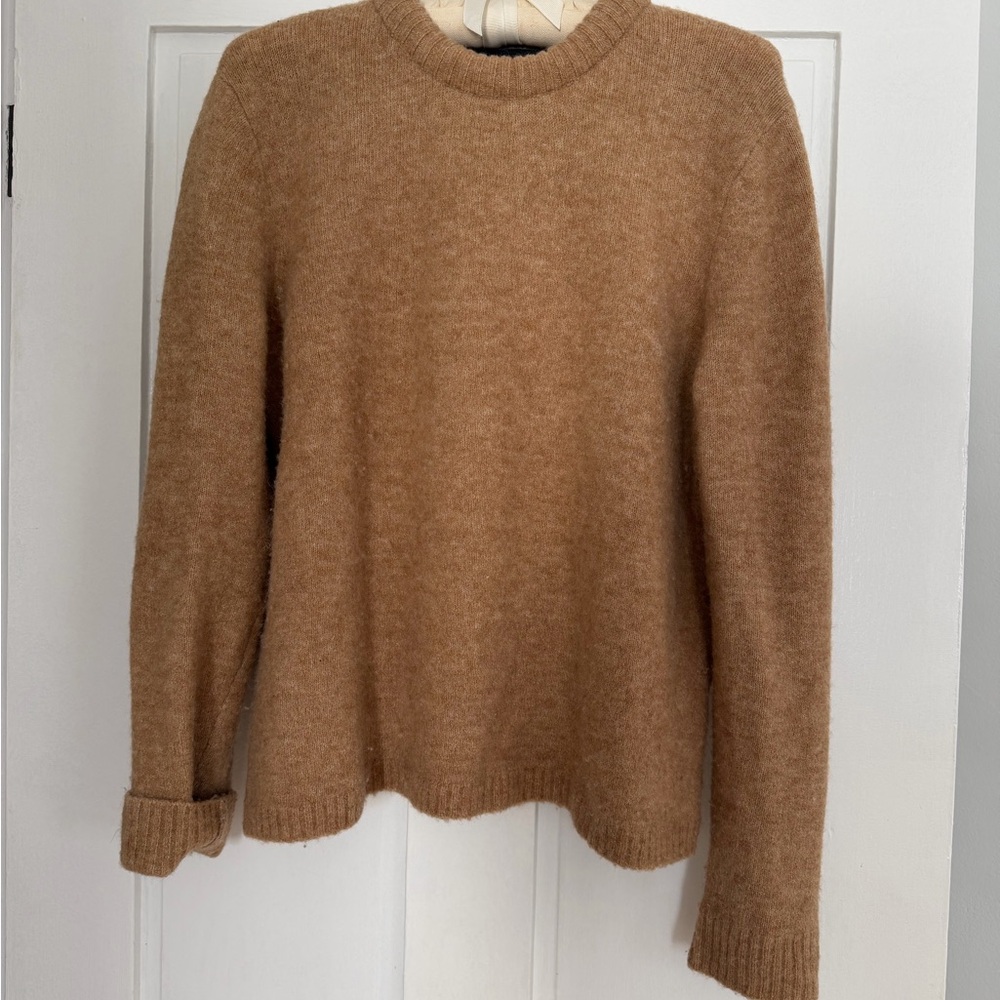 Jenni Kayne Cozy Camel Colored Soft Crewneck Sweater